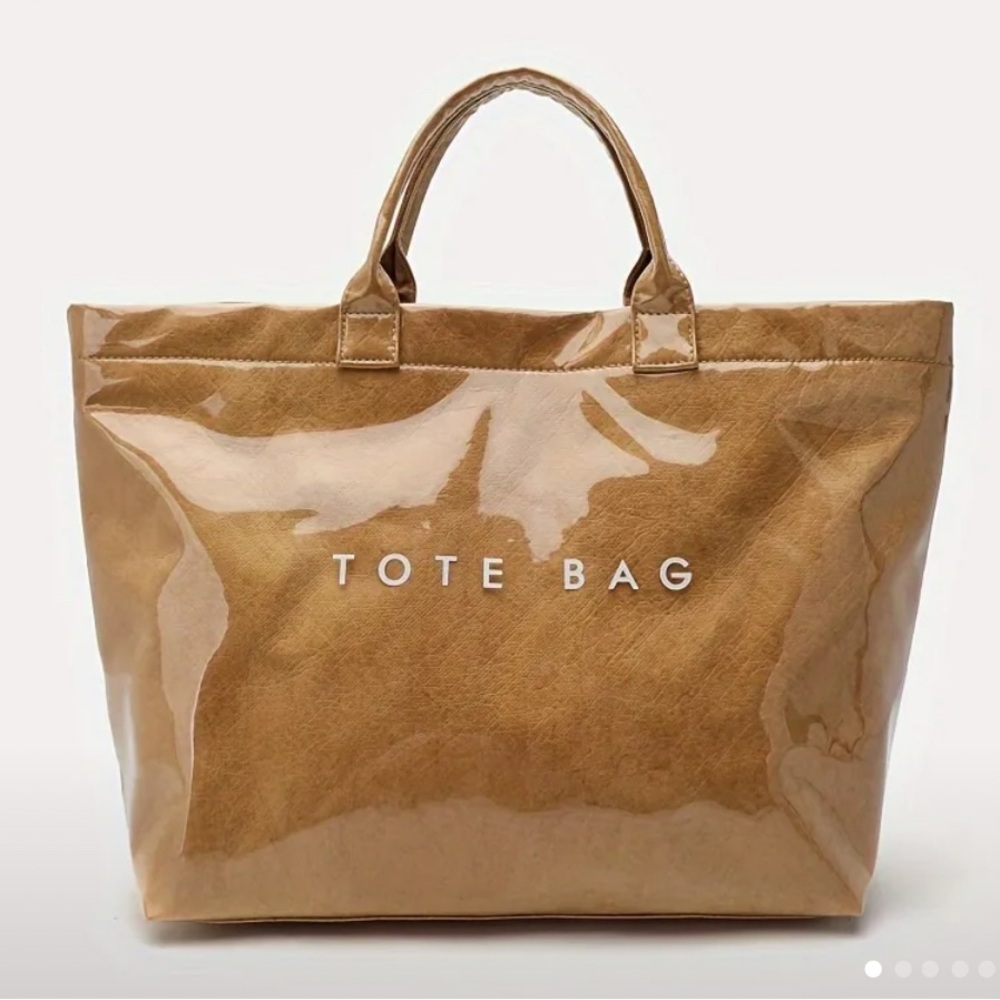 Stylish Tan Tote Bag